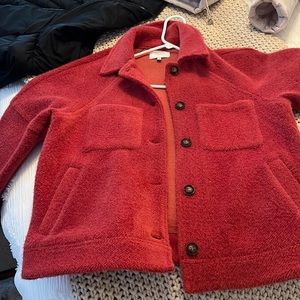 Beautiful red Anthropologie shacket